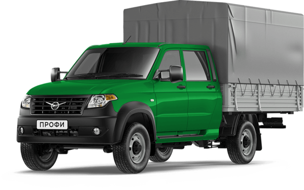 УАЗ Профи с двухрядной кабиной - Зеленый металлик Хризолит